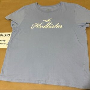 Hollister Sky Blue Tee with White Logo